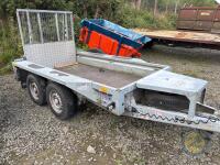 8ft x 4ft Ifor Williams plant trailer excellent brakes & lights. Comes with spare wheel. - 2
