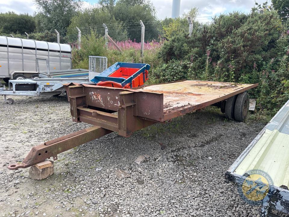 16' flat single axle trailer