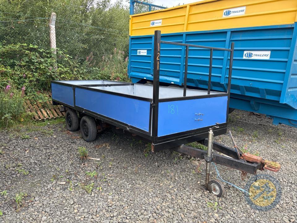 14ft twin axle trailer with spare wheel