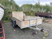 Ifor Willaims plant trailer plated 3.5 tonne 2 new wheels recenty fitted - 2