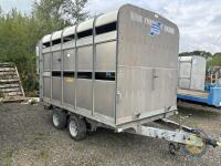 Ifor Williams DP 10'x6'6' live stock trailer with decks, easy load rear door, sludge tank. Tandem axle
