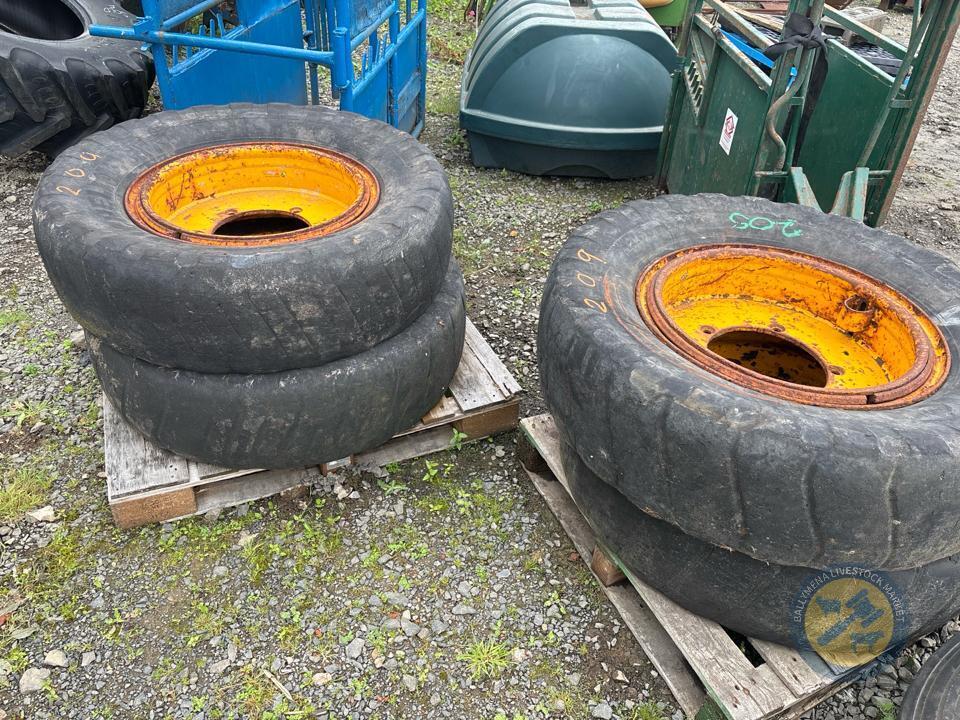 4x 16.9R24 tyres & rims