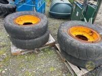 4x 16.9R24 tyres & rims