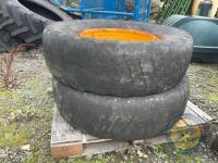 4x 16.9R24 tyres & rims - 2