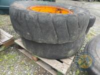 4x 16.9R24 tyres & rims - 3