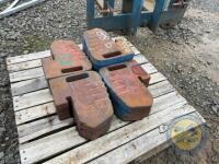 13 original major Massey Ferguson weights - 2