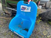 blue gas bottle trolley