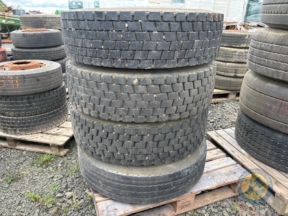 4 295/80 R22.5 tyres & rims bridgestone