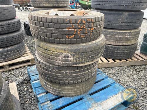 4 225/75 R17.5 tyres & rims Lassa