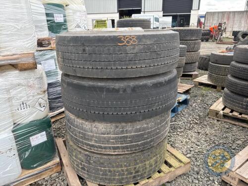 4 315/80 R22.5 tyres & rims Hankook