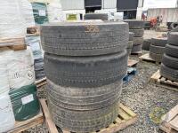 4 315/80 R22.5 tyres & rims Hankook