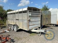 14ft hudson triaxle trailer, comes with decks & cattle gate
