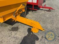 Yellow dump trailer with red door repsprayed - 4