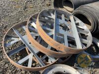 4 large steel wheels