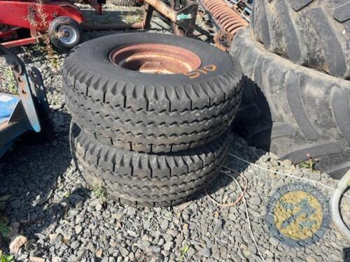 2x trailer wheels 12.5/80/15.3