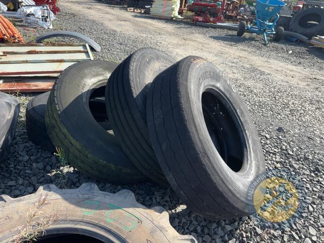 4x 295/80 R22.5 lorry tyres