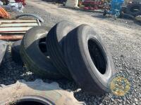 4x 295/80 R22.5 lorry tyres