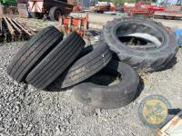 4x 295/80 R22.5 lorry tyres - 2