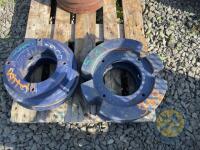 Set of Fordson wheel weights - 2