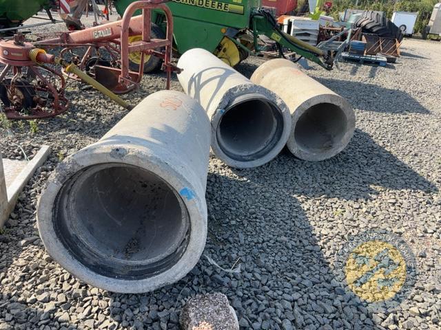 3x concrete pipes 2x 1200x450 1x 2.4x450