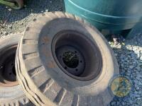 2x 6 stud rims & tyres - 2