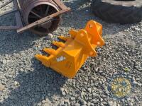 Grab bucket for 3-6 ton digger 40mm pins - 3