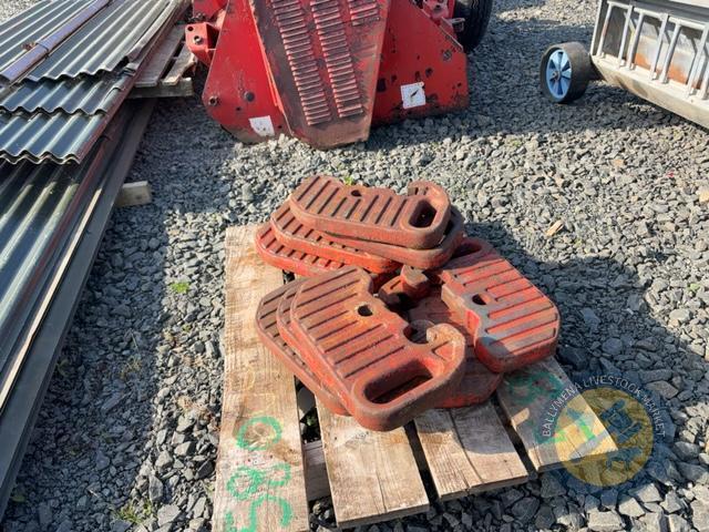 9 red tractor weights