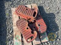 9 red tractor weights - 2