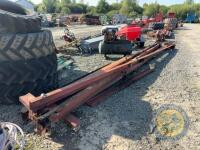 4x 26ft long uprights with steel plates on feet, 16ft lengths of channel iron, 6.5ftx6 & 3x channel irons 6x2.5 - 3