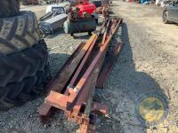 4x 26ft long uprights with steel plates on feet, 16ft lengths of channel iron, 6.5ftx6 & 3x channel irons 6x2.5 - 4