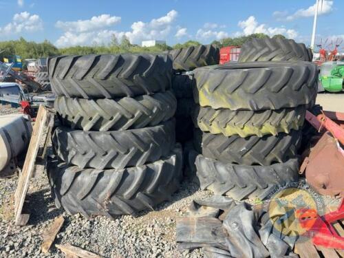 Selection of tractor tyres of various sizes