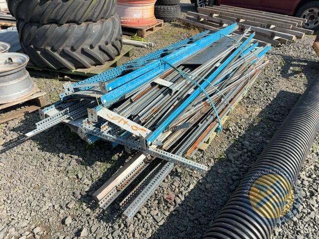 Large pallet of steel racking