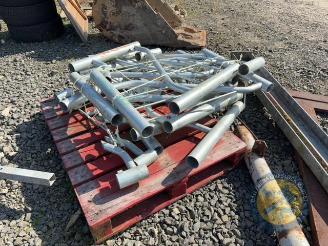 Pallet of feed barrier parts