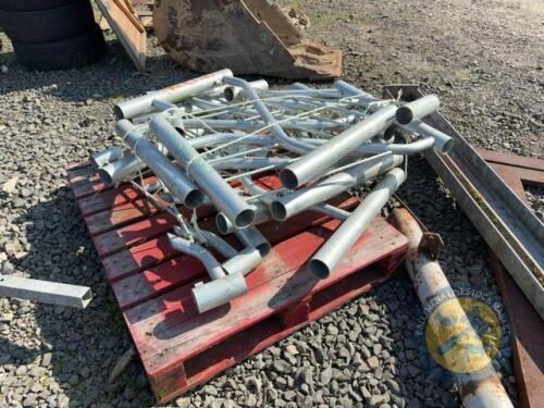 Pallet of feed barrier parts