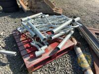Pallet of feed barrier parts