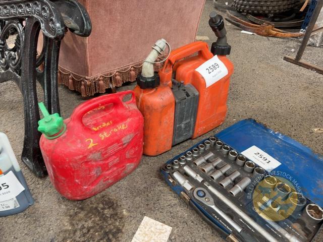2 petrol jars