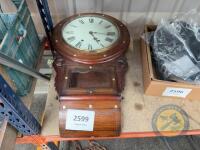Drop dial clock - key & pendulum inside