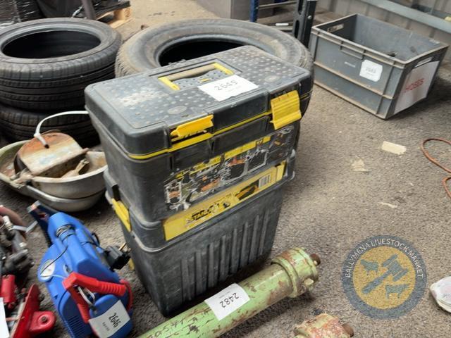 Tool box on wheels and tools
