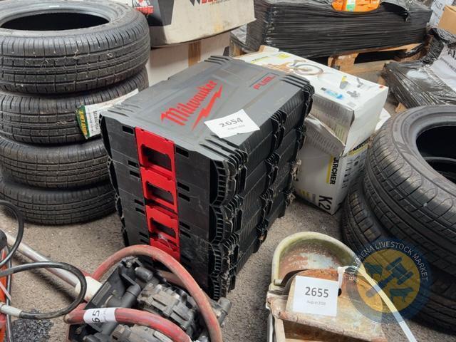 4 Milwaukee tool boxes