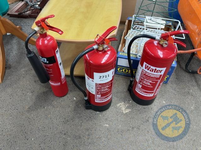 3 fire extinguishers