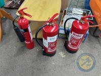 3 fire extinguishers