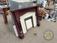 Fireplace & wooden mantle piece