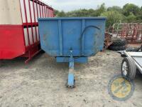 Collins 13x7'6 twin axle tipping trailer. Good tyres & ram - 2