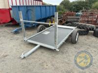 9x5 Single axle galvanised frame flat trailer