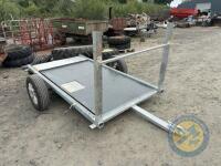 9x5 Single axle galvanised frame flat trailer - 3