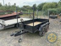 8x4 twin axle car trailer. Jockey wheel & lights working