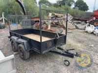 8x4 twin axle car trailer. Jockey wheel & lights working - 3