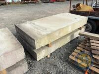 approx 7.5 ft long x 3' 3.5 wide x2 concrete slabs