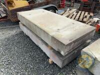 approx 7.5 ft long x 3' 3.5 wide x2 concrete slabs - 3