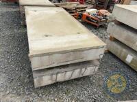 x2 7.5ft long concrete slabs c 3' 3.5 wide - 3
